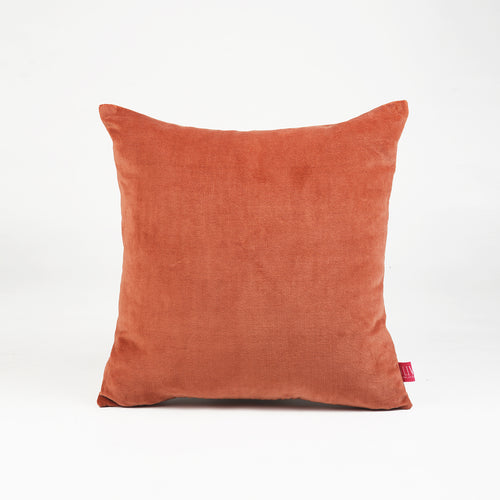 Rust velvet & linen reversible pillow cover, autumn and fall colour, sizes available