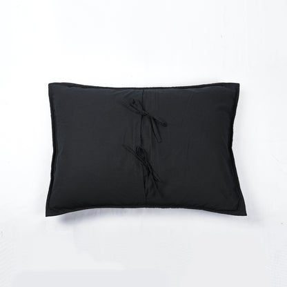Black Kantha quilt - chevron pattern quilting - Quilt set / Quilt / Pillow case available