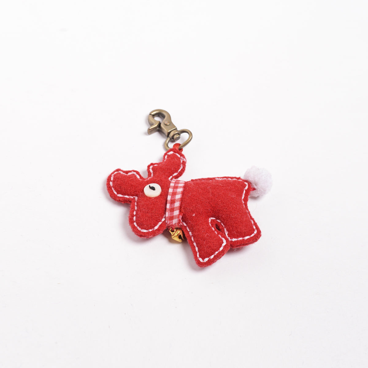 Reindeer, Christmas tree ornament, holiday charm, size 4 inches or 10 cms