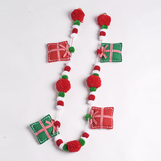 Christmas decor, Pompom garland, gift garland, holiday decor, size available