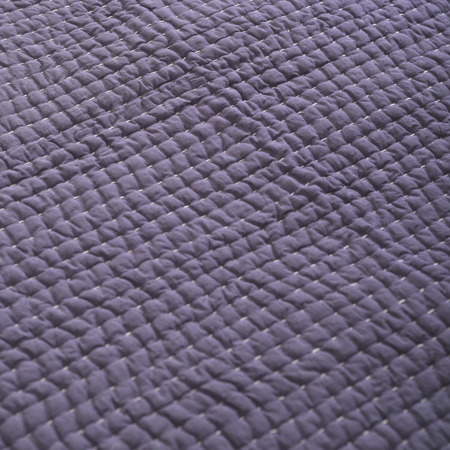 Lavender Kantha Quilt | Stripe Pattern Quilting | 100% Cotton | Handmade