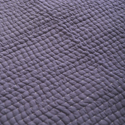 Lavender Kantha Quilt | Stripe Pattern Quilting | 100% Cotton | Handmade