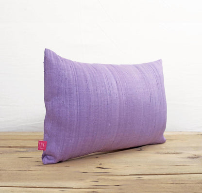 Lavender solid pure silk pillow cover, sizes available