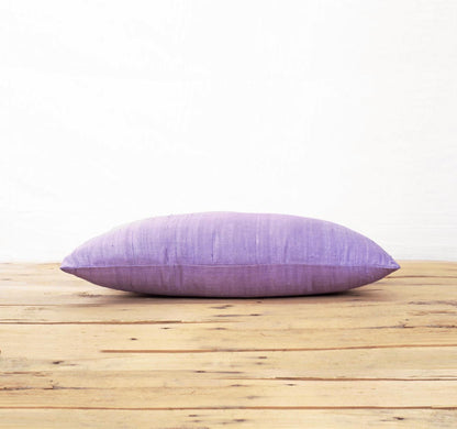Lavender solid pure silk pillow cover, sizes available