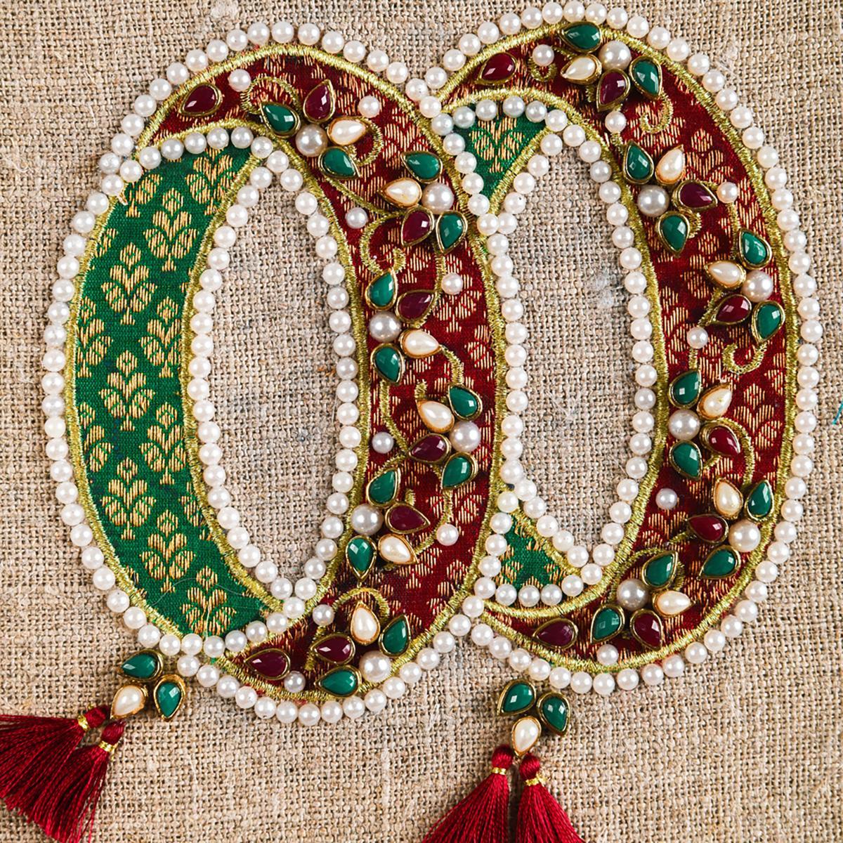 BANGLES royal Indian jewellery wall art, embroidery and applique in hoop OR wooden frame