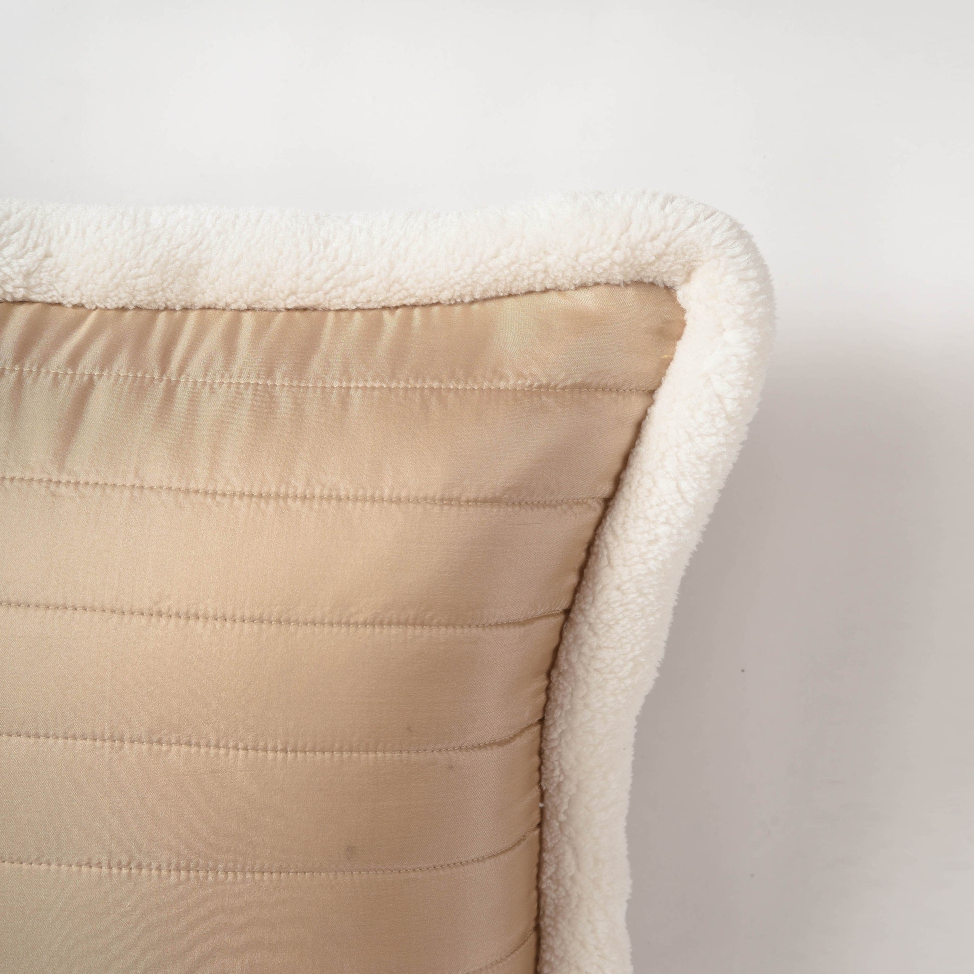 Svenska - Beige Quilted Faux Silk Cushion Cover | Nordic Style | Parka Chording - Vliving