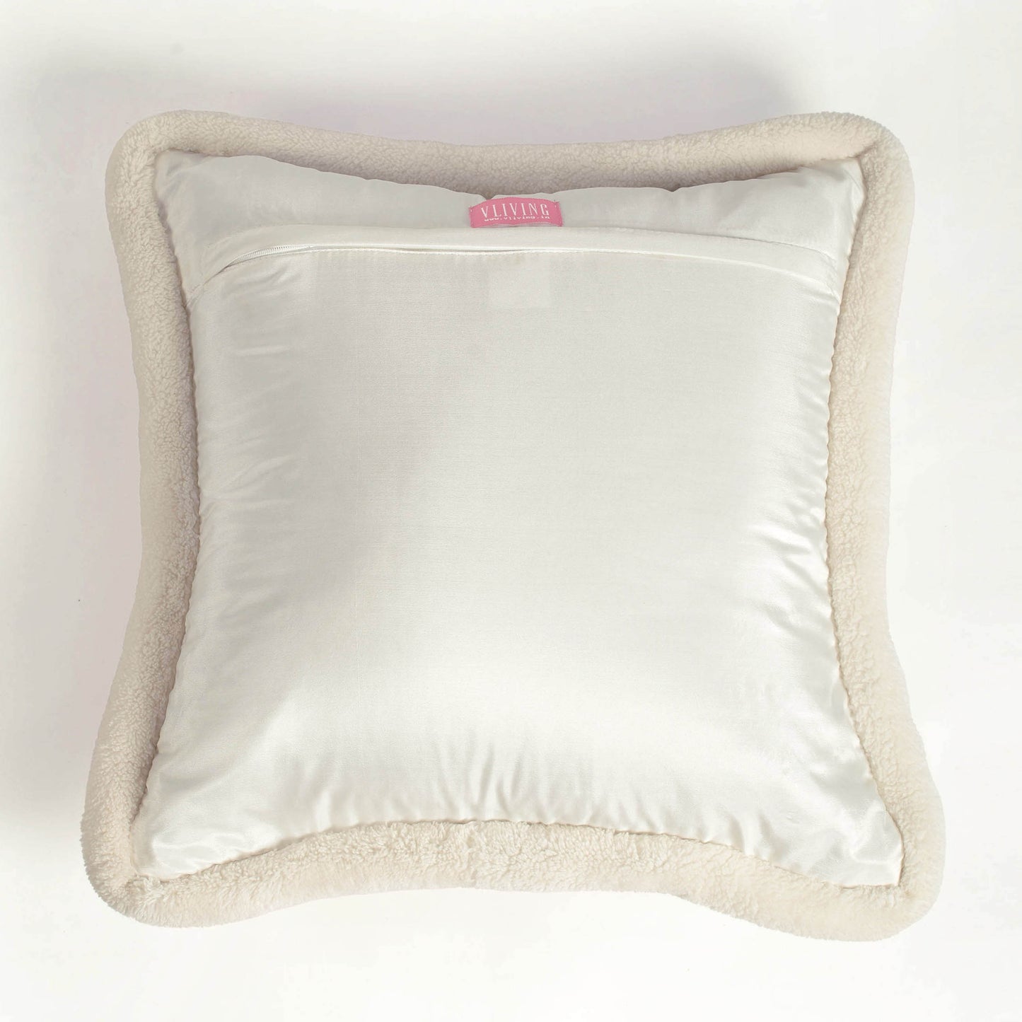 Svenska - White Quilted Faux Silk Cushion Cover | Nordic Style | Parka Chording - Vliving