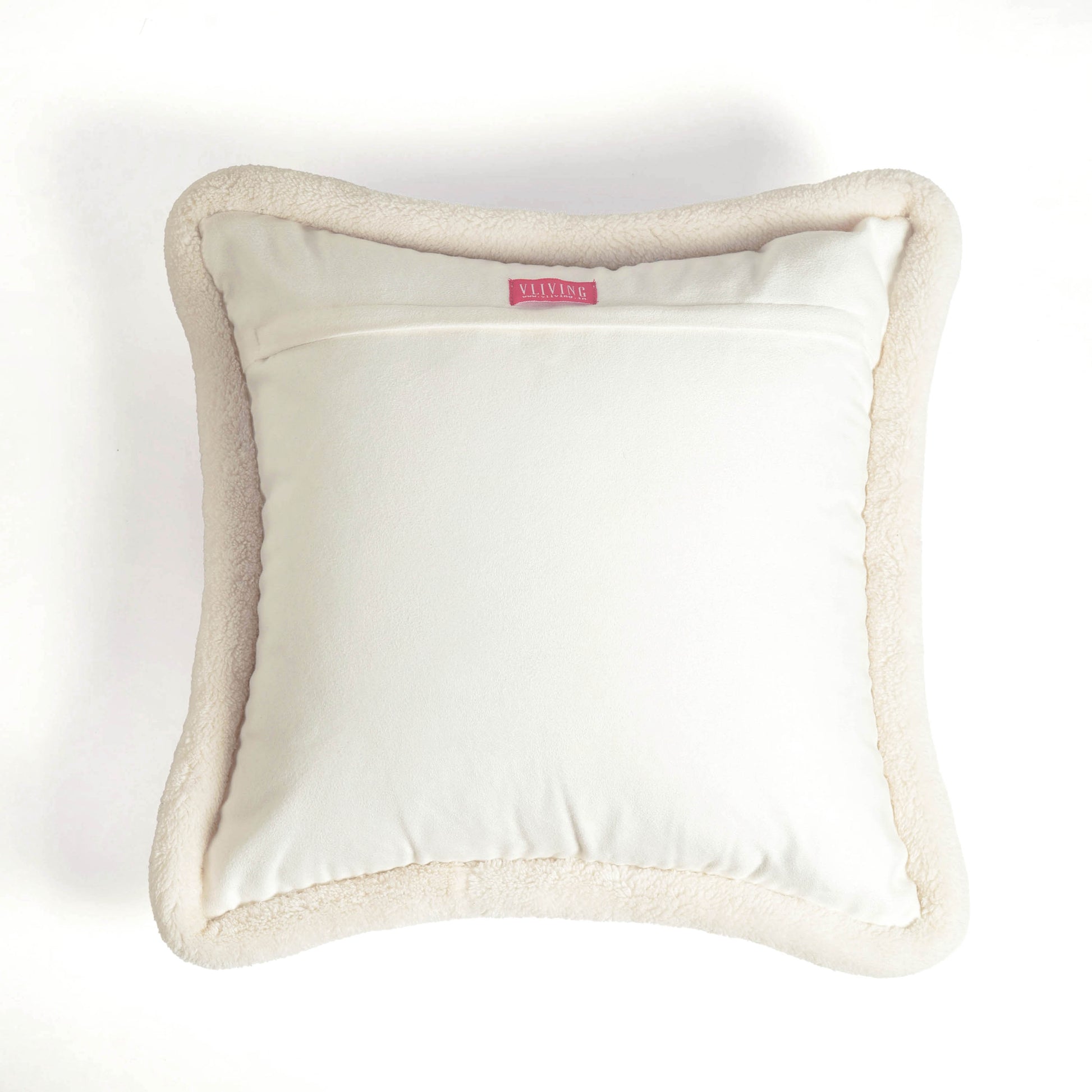 Svenska - Nordic Style Printed Cushion Cover | Faux Suede | Off White - Vliving