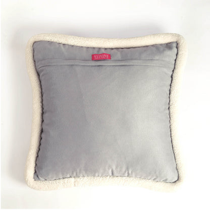 Svenska - Grey Nordic Style Printed Cushion Cover | Faux Suede | Scandinavian Decor - Vliving