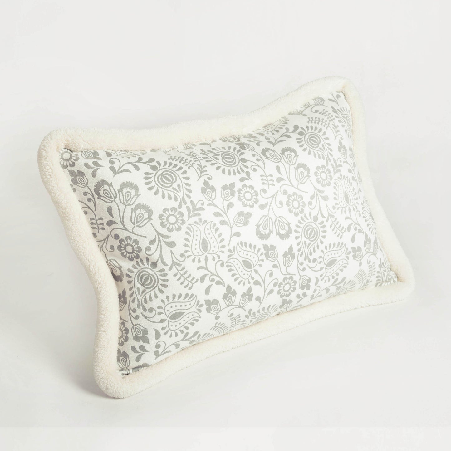 Svenska - Ivory Nordic Style Printed Cushion Cover | Faux Suede | Scandinavian Decor - Vliving