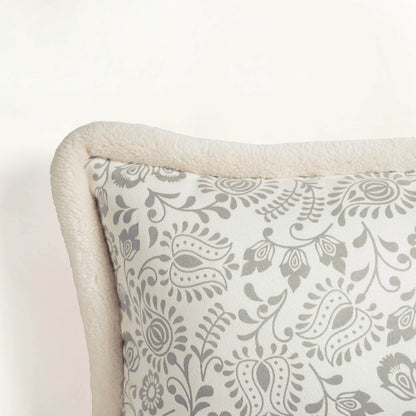 Svenska - Ivory Nordic Style Printed Cushion Cover | Faux Suede | Scandinavian Decor - Vliving