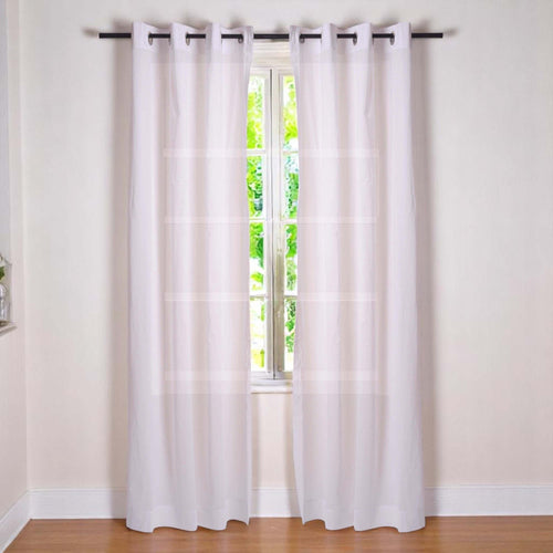 Curtain, sheer, cotton voile, white, window panel, home decor, sizes available