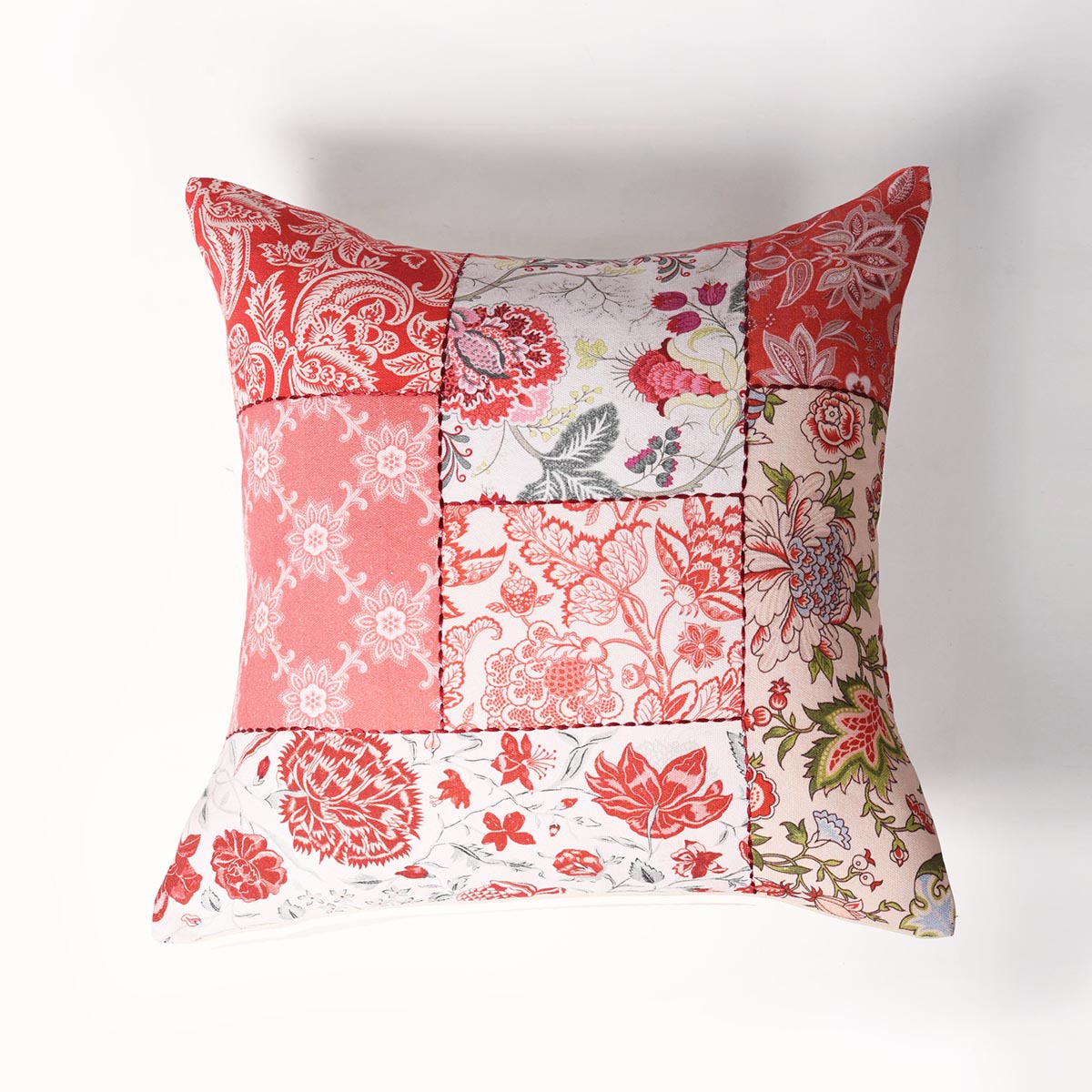 Patchwork print pillow cover, French vintage, decorative, cushion cover