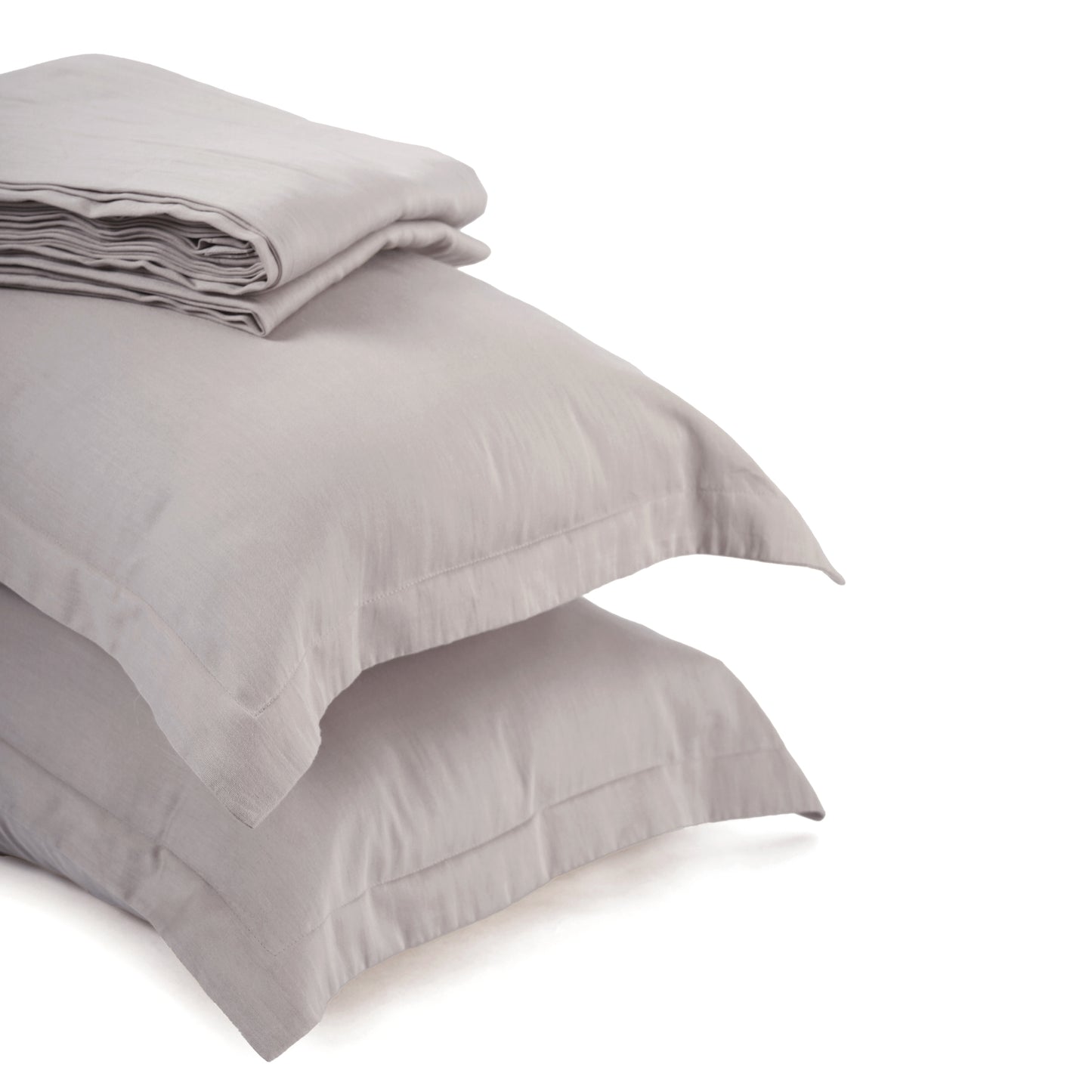 Concrete Grey 300TC Cotton Satin Sheet Set — Premium Gift Box | VLiving
