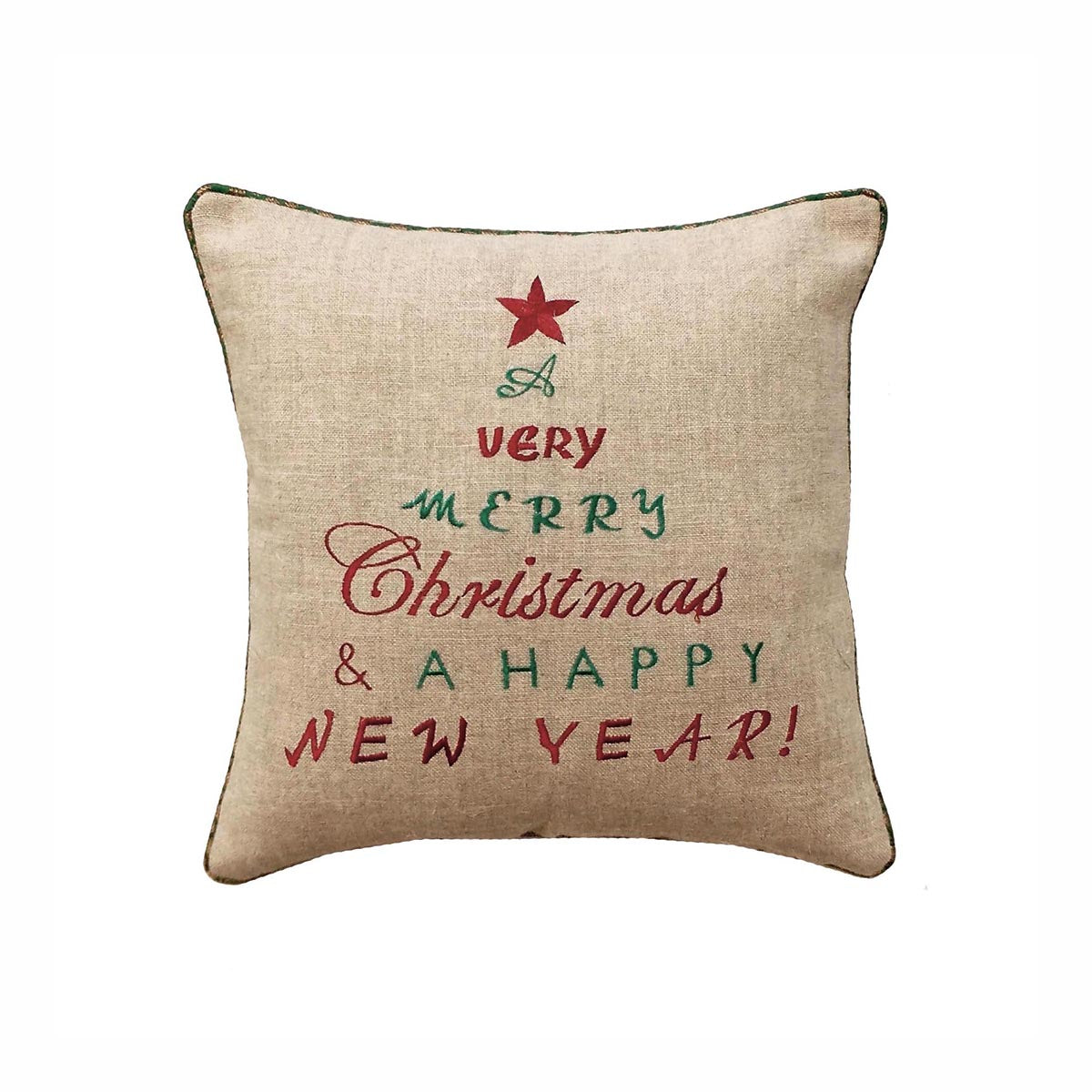 Christmas Happy new year cushion cover,linen pillow cover