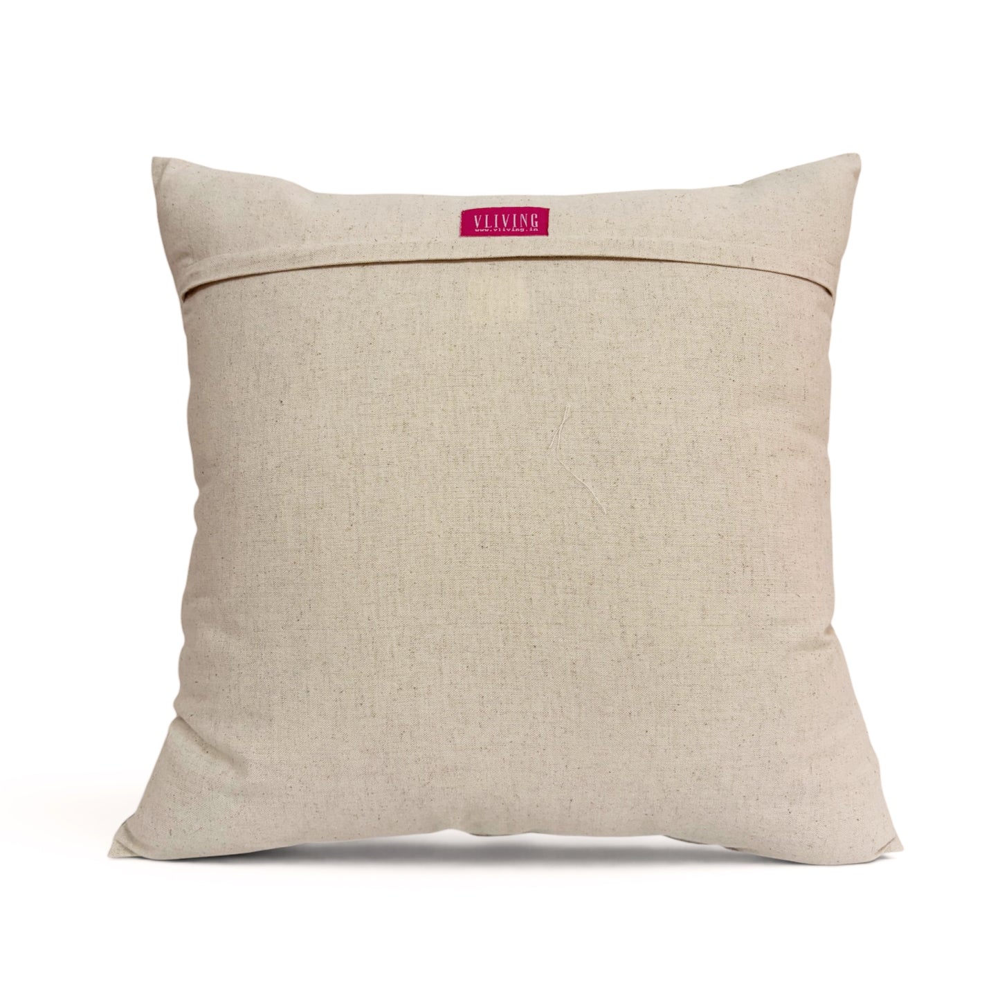 FROSTED FOREST - Pure Linen Pillow Cover with White & Black Embroidery - 18x18 inches