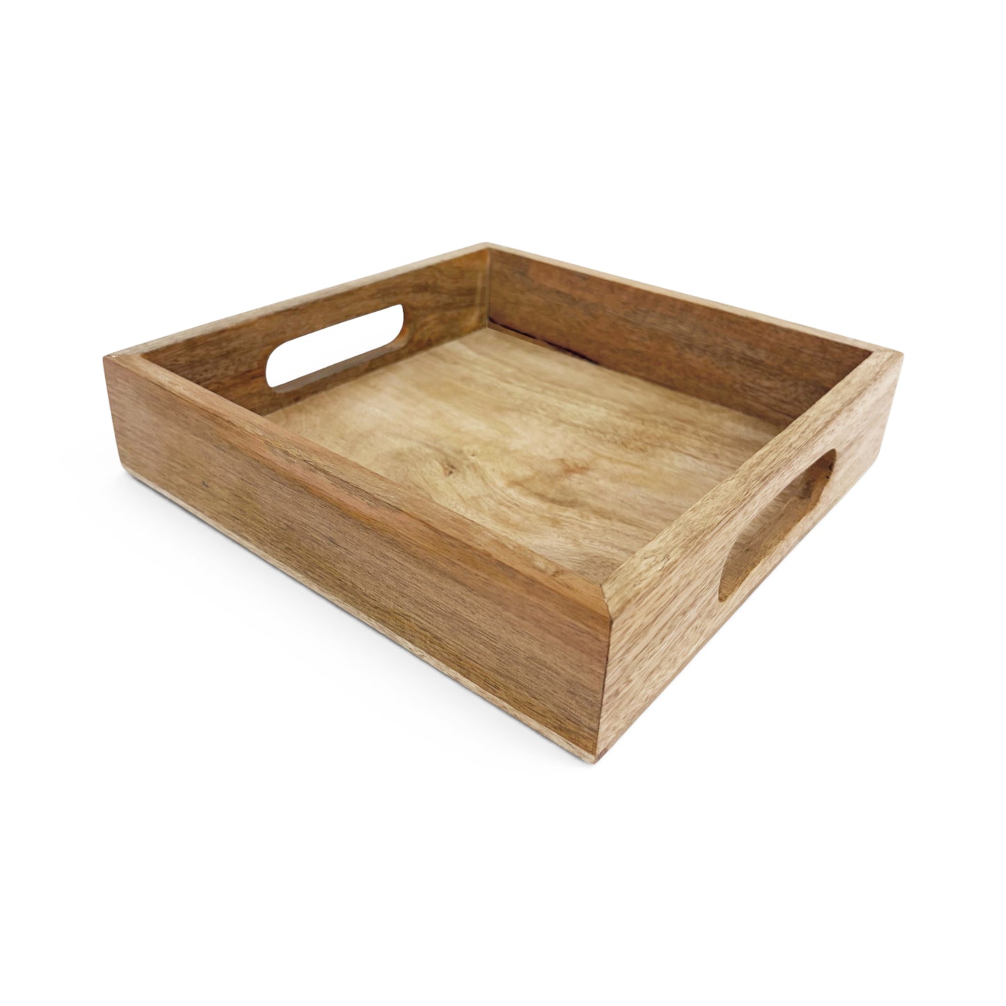 Wooden Square Serving Tray | Mango Wood | 10×10 Inches