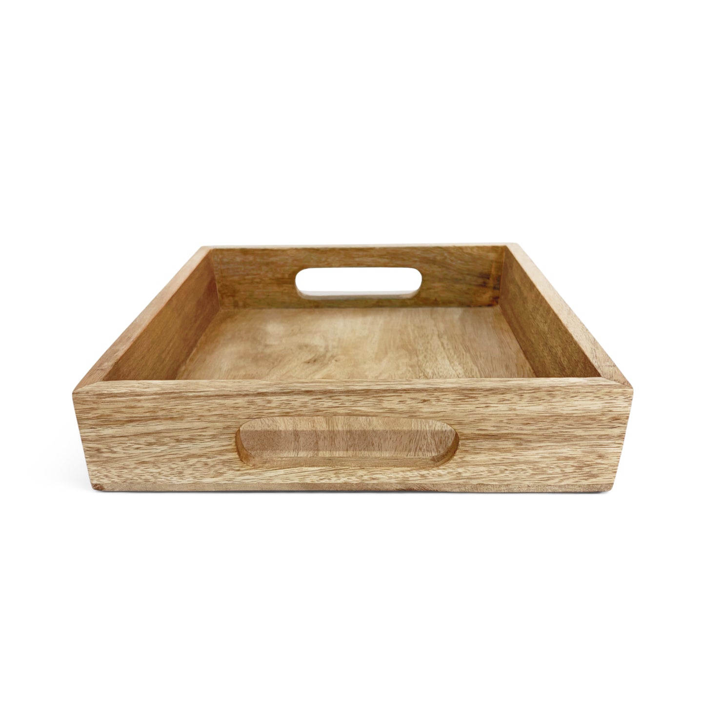 Wooden Square Serving Tray | Mango Wood | 10×10 Inches