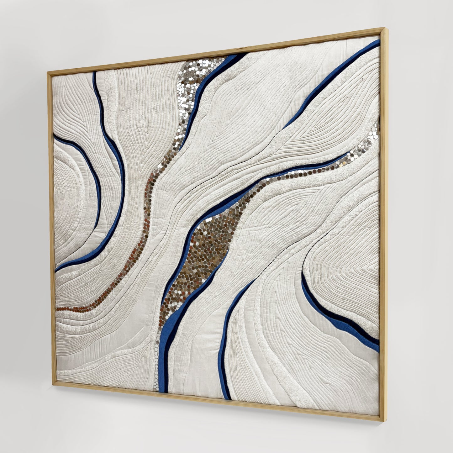 SNOWMELT - Quilted Textile Wall Art | 2 Sizes | Unframed