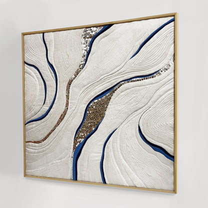 SNOWMELT - Quilted Textile Wall Art | 2 Sizes | Unframed