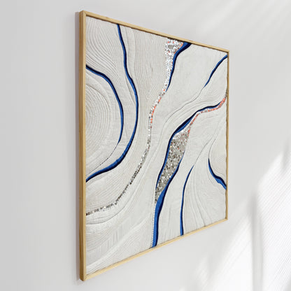 SNOWMELT - Quilted Textile Wall Art | 2 Sizes | Unframed