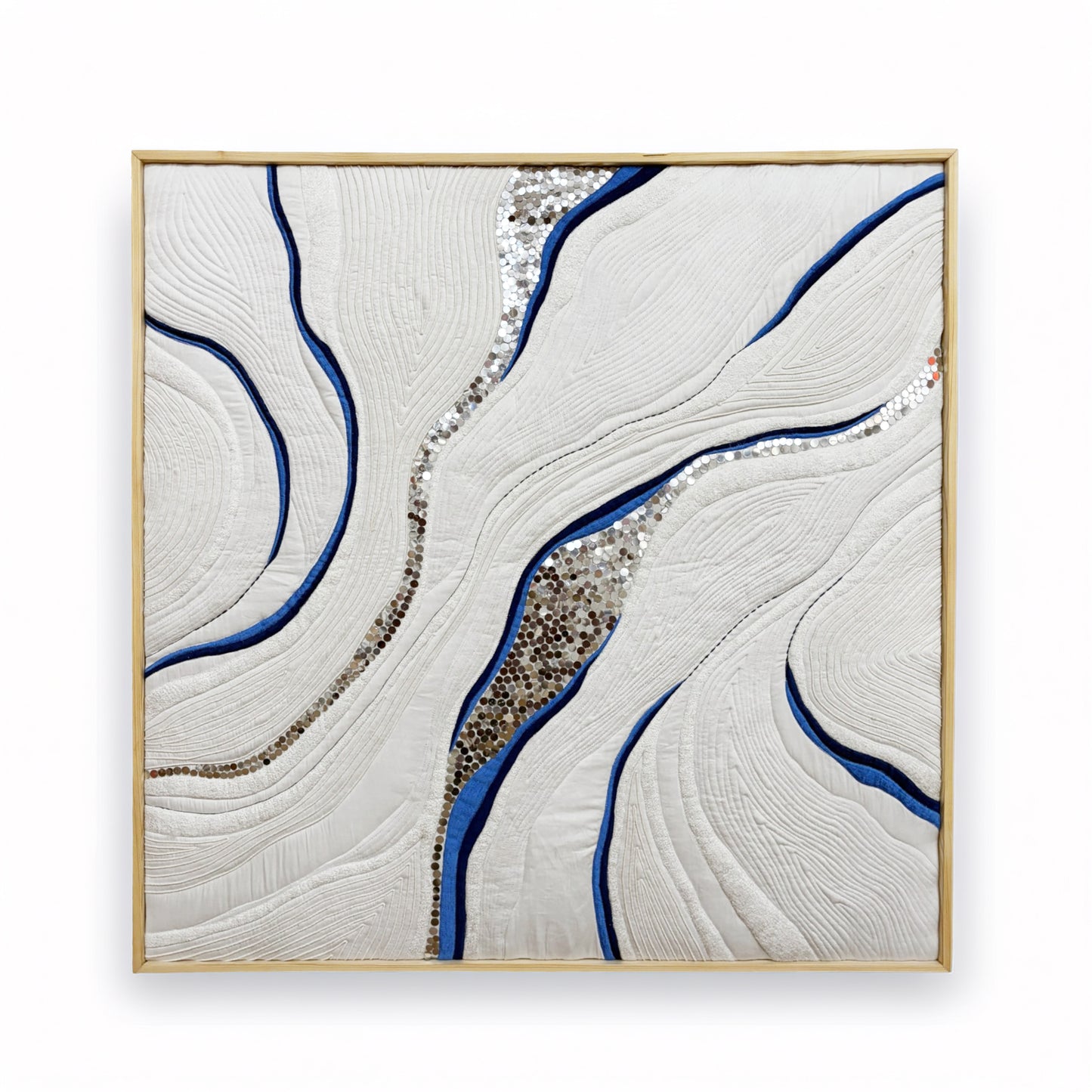 SNOWMELT - Quilted Textile Wall Art | 2 Sizes | Unframed