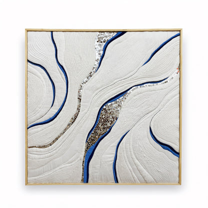 SNOWMELT - Quilted Textile Wall Art | 2 Sizes | Unframed