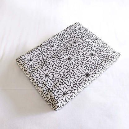 MOROCCAN - Black &amp; White moroccan print soft Cotton blanket, three layer dohar, sizes available
