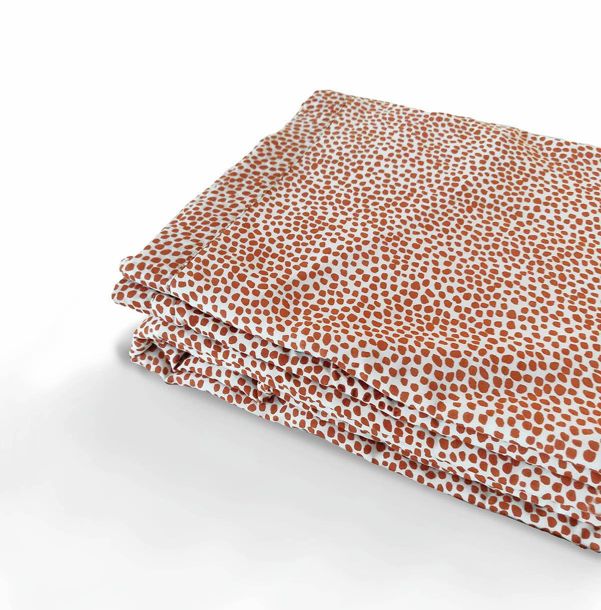 MODERN RETRO - Rust dot print soft Cotton three layer dohar, sizes available