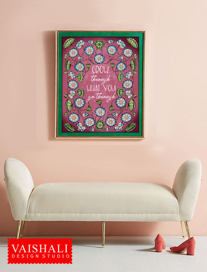 Lotus Pichwai art, Digital print download, 5 sizes