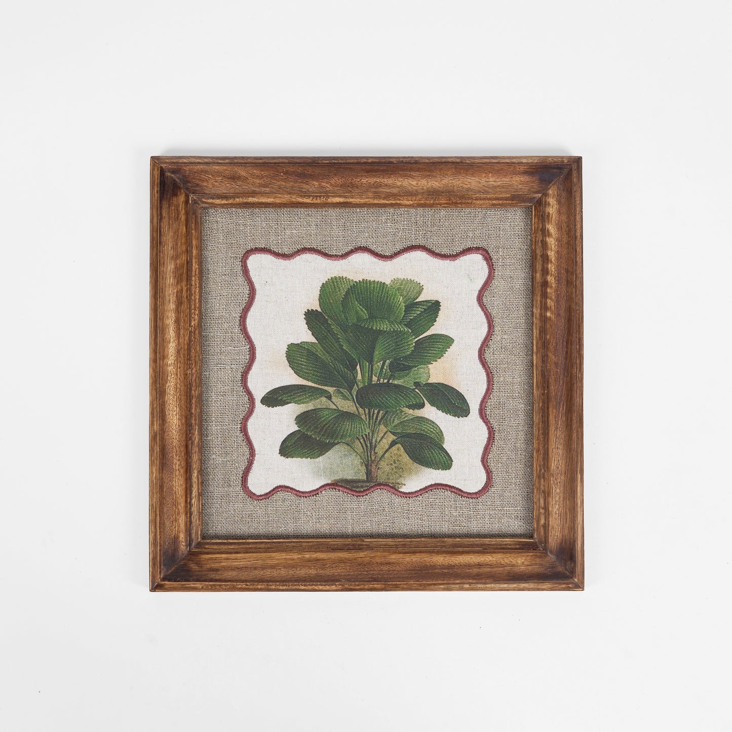 BOTANICAL - PALM 3 wall art with wooden frame, 12X12 inches