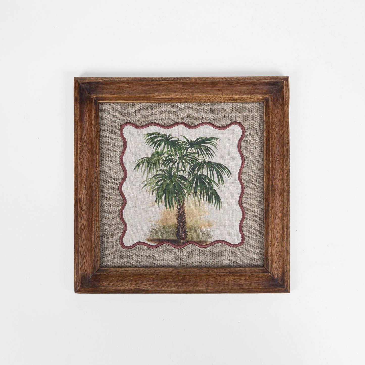 BOTANICAL - PALM 1 wall art with wooden frame, 12X12 inches