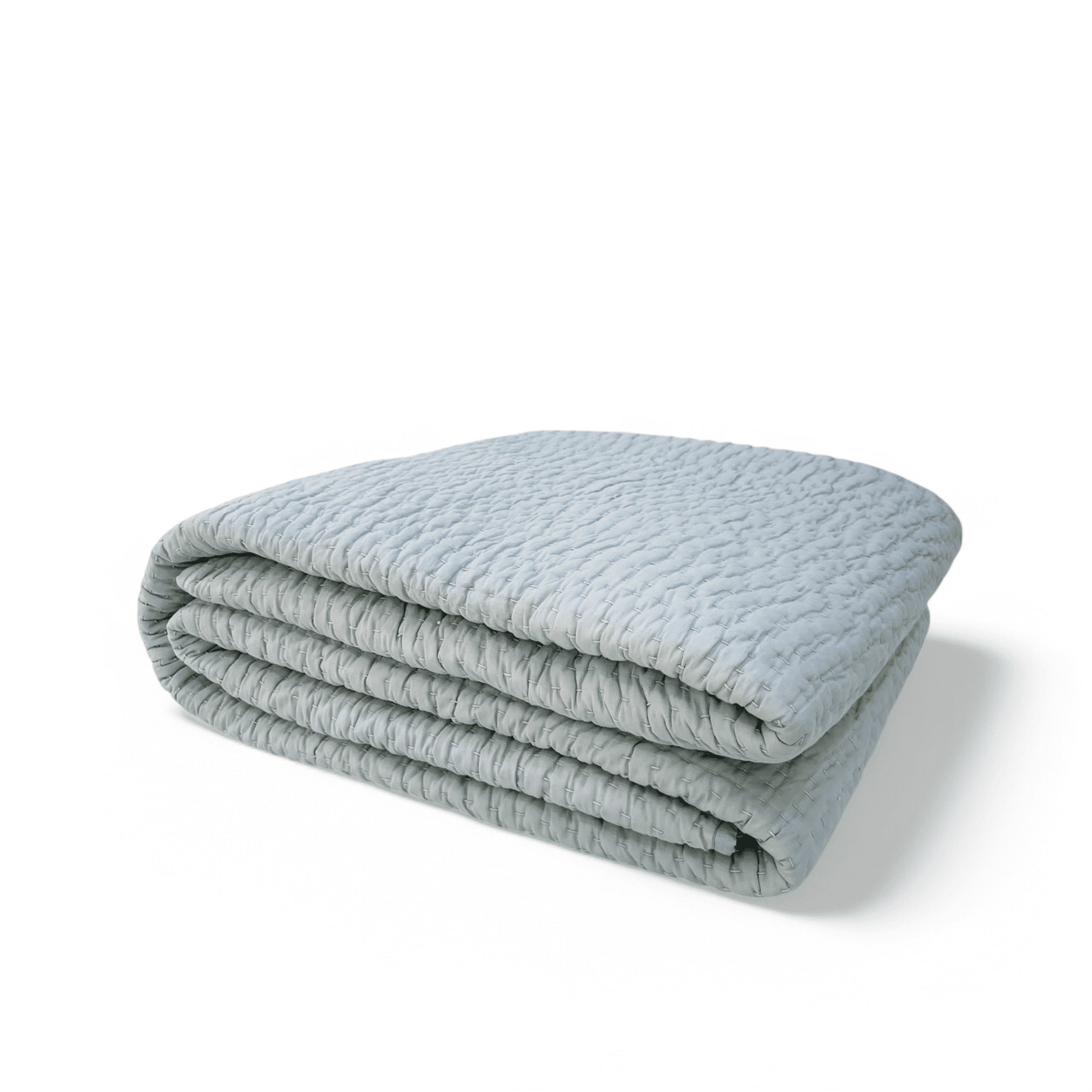 DUCK EGG colour Kantha cotton Quilt, Sizes available