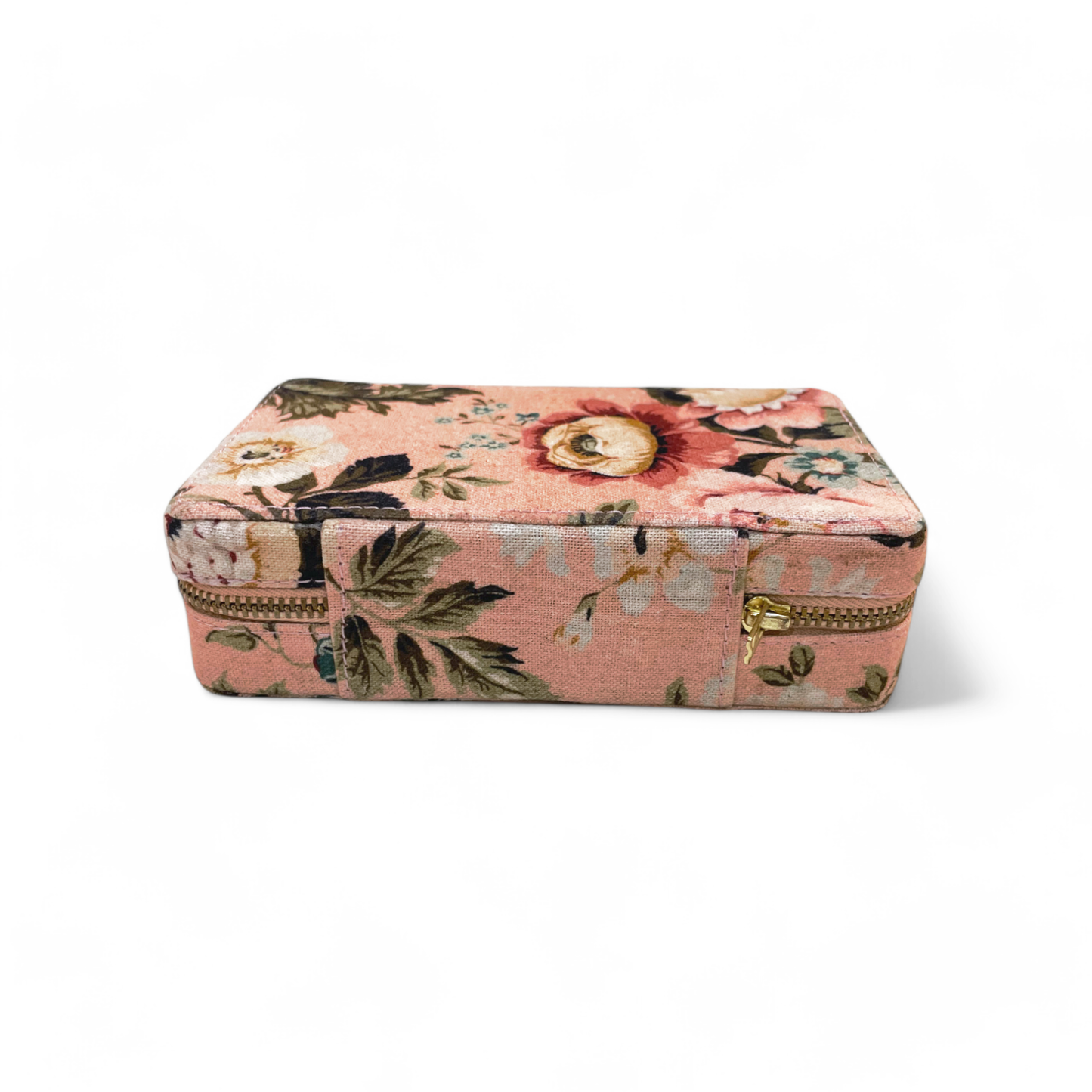 AMOUR BLUSH Vintage Rose print, Rectangular box, travel kit bag, cosmetic box, toiletry box