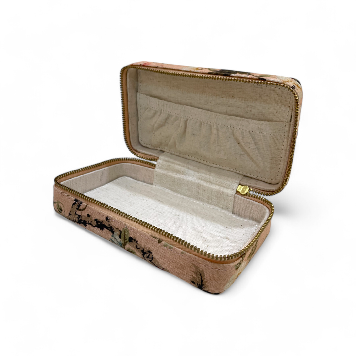 AMOUR BLUSH Vintage Rose print, Rectangular box, travel kit bag, cosmetic box, toiletry box