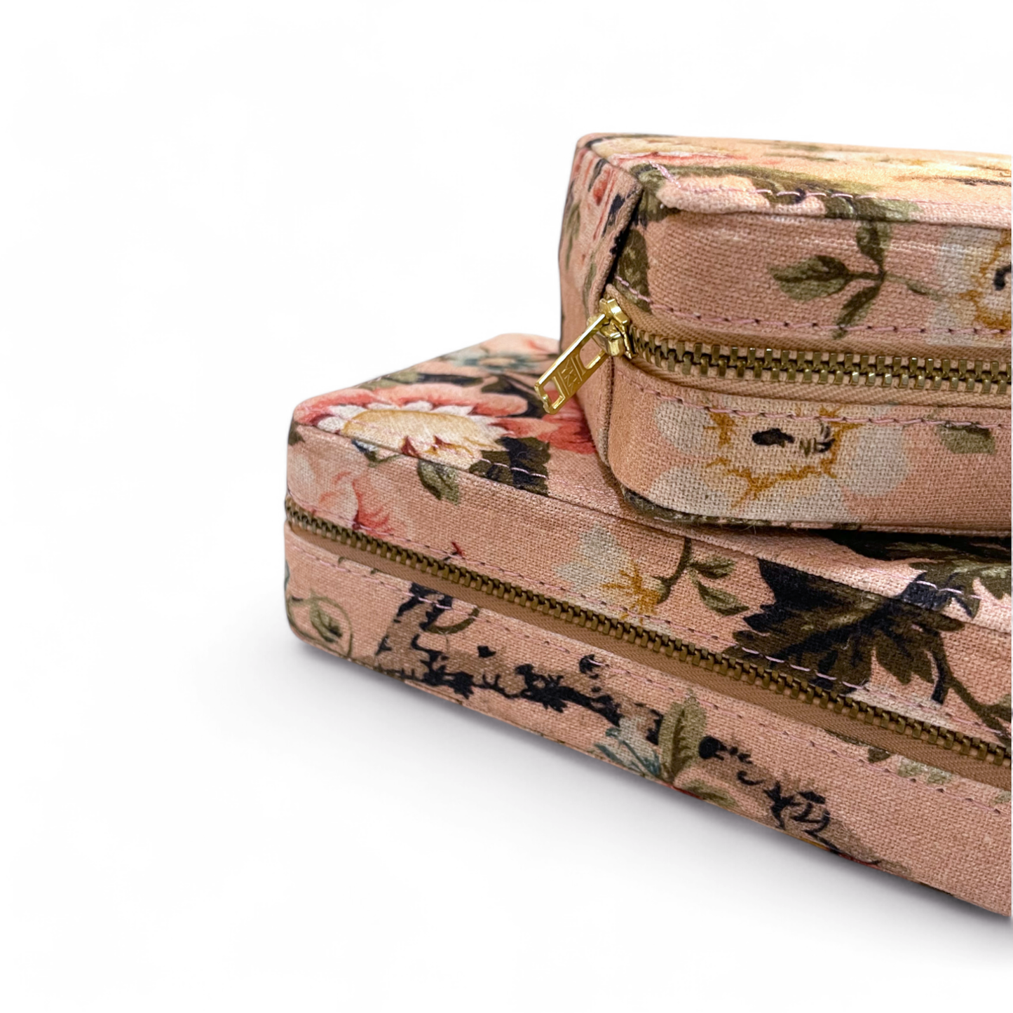 AMOUR BLUSH Vintage Rose print, Rectangular box, travel kit bag, cosmetic box, toiletry box