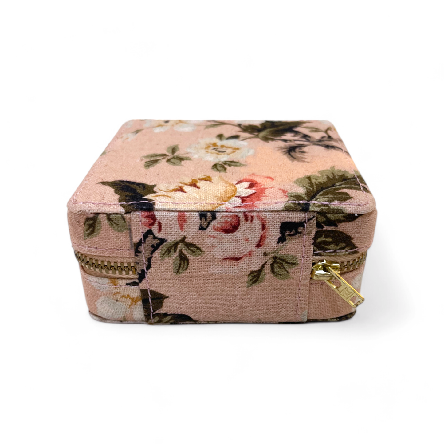 AMOUR BLUSH Vintage Rose print, Square box, travel kit bag, cosmetic box, toiletry box