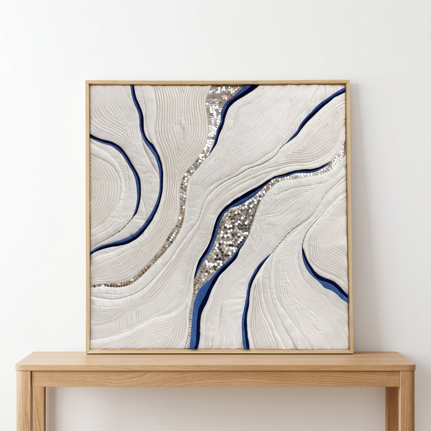 SNOWMELT - Quilted Textile Wall Art | 2 Sizes | Unframed