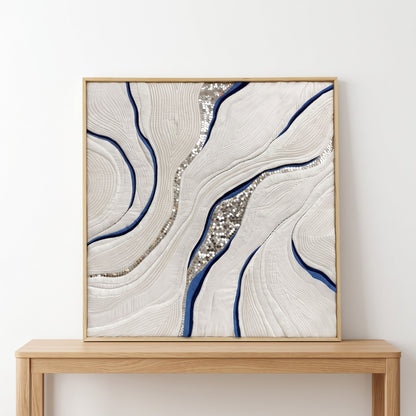 SNOWMELT - Quilted Textile Wall Art | 2 Sizes | Unframed