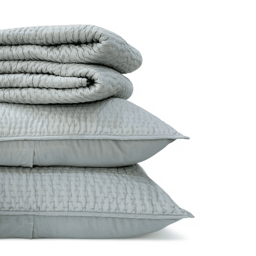 DUCK EGG colour Kantha cotton quilted bed sets, Sizes available