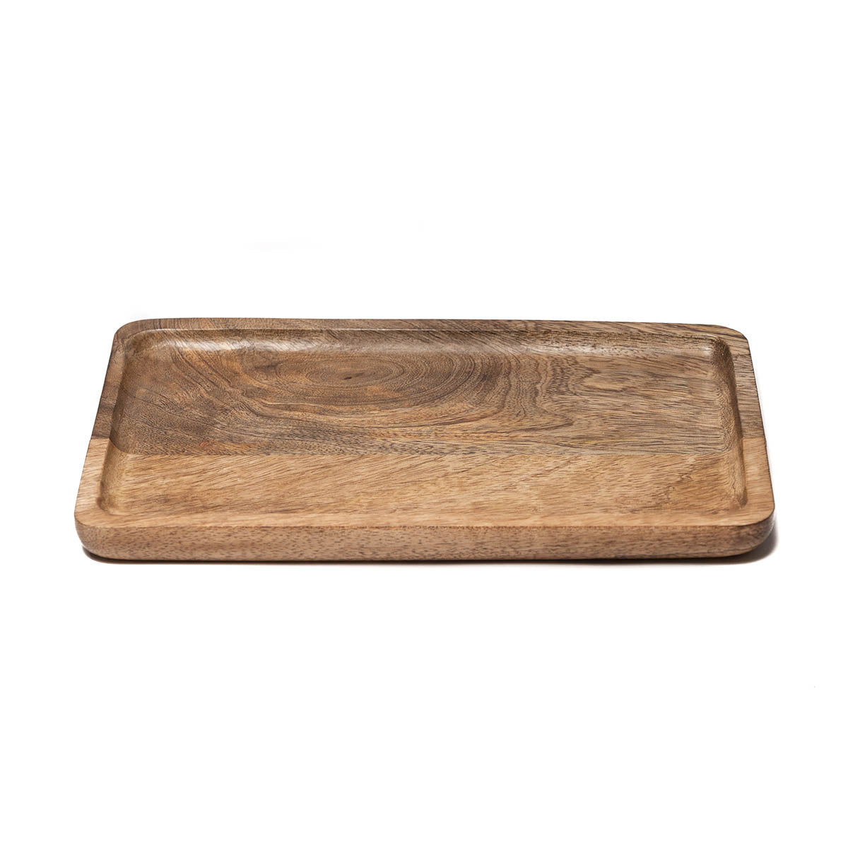 Wooden tray, round edged rustic serving tray, farmhouse decor, 6X10 inches