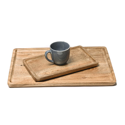 Wooden tray, round edged rustic serving tray, farmhouse decor, 6X10 inches