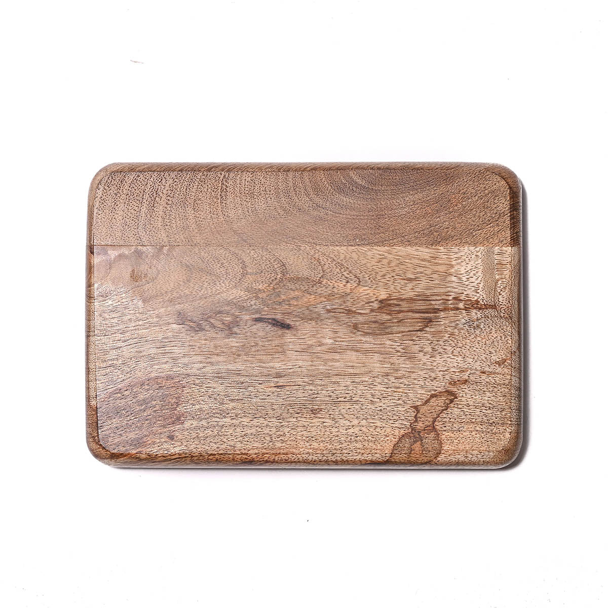Small wooden tray, round edged rustic serving tray, farmhouse decor, 5X7 inches