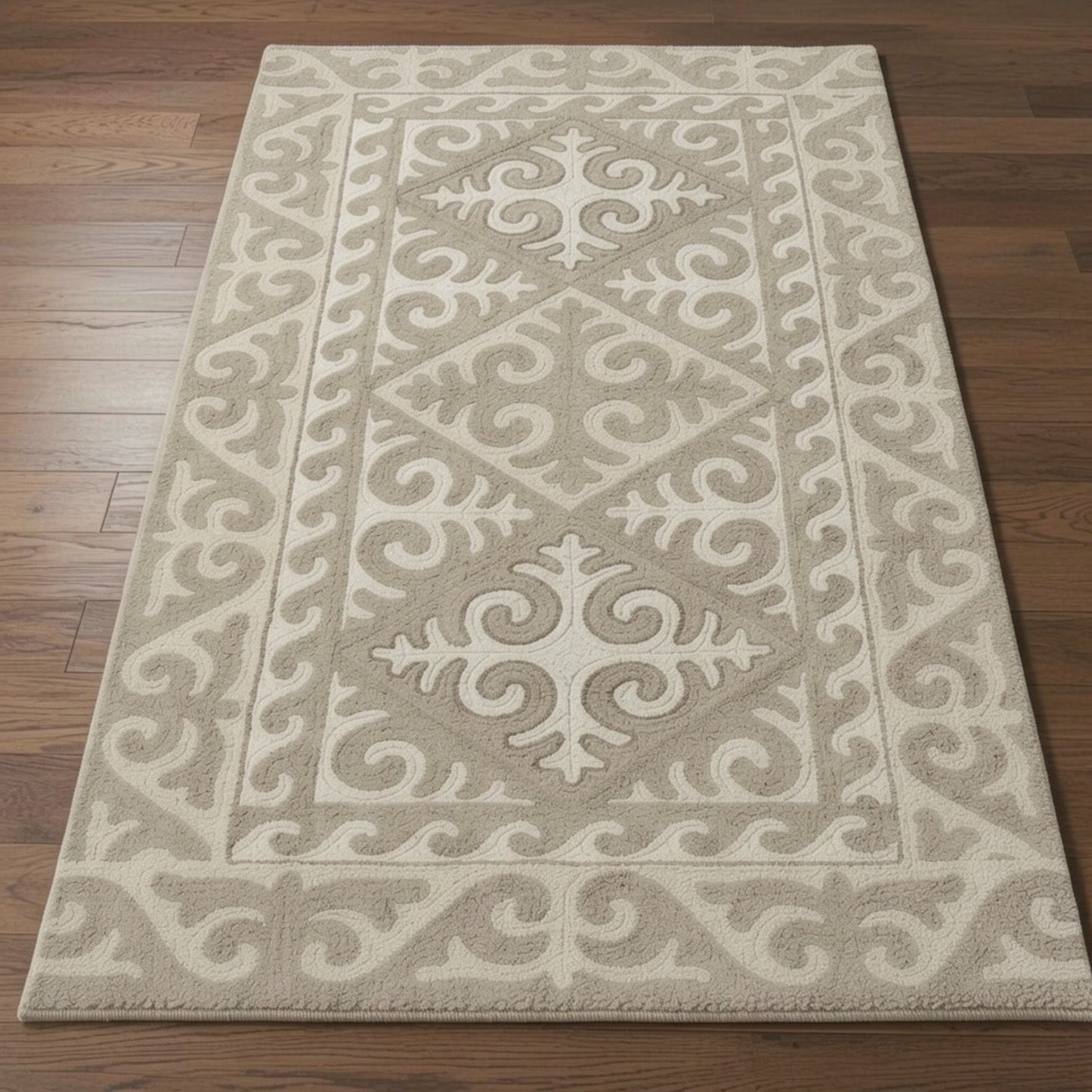 Shyrdak Hand Tufted Wool Viscose Blend Carpet - Vliving