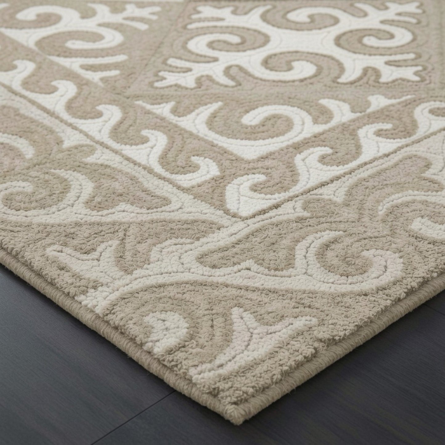 Shyrdak Hand Tufted Wool Viscose Blend Carpet - Vliving