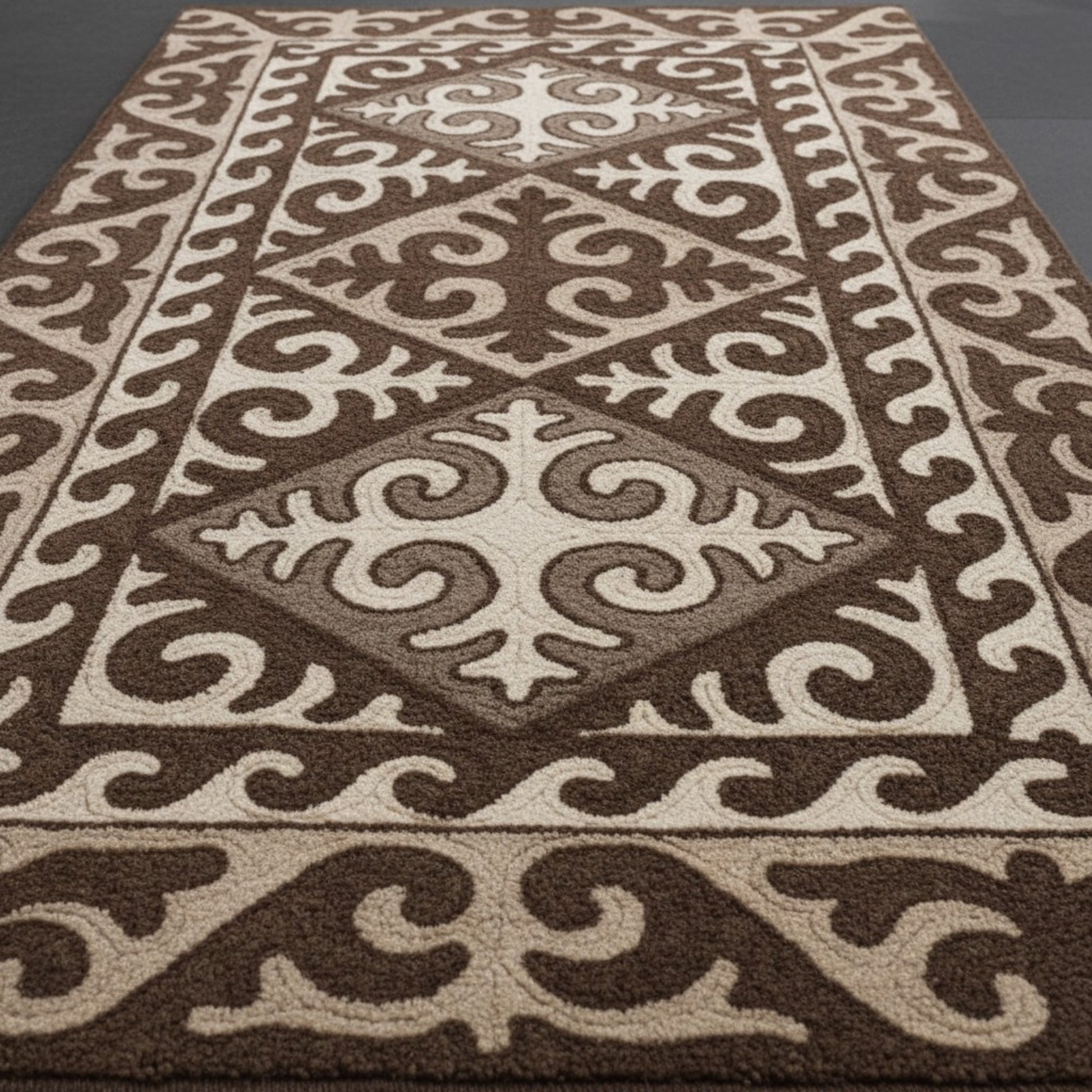 Shyrdak Hand Tufted Wool Viscose Blend Carpet - Vliving