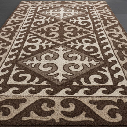 Shyrdak Hand Tufted Wool Viscose Blend Carpet - Vliving