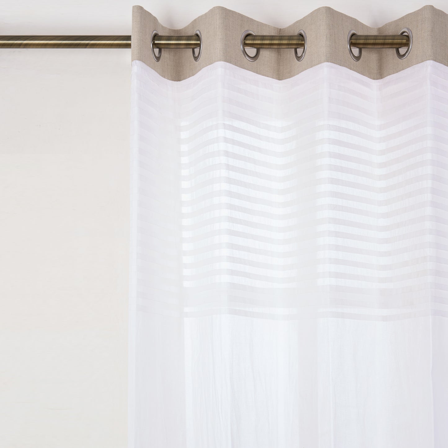 LINEN & PLETED ORGANDY curtain - sizes available