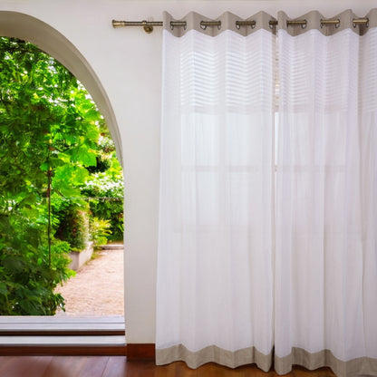 LINEN & PLETED ORGANDY curtain - sizes available