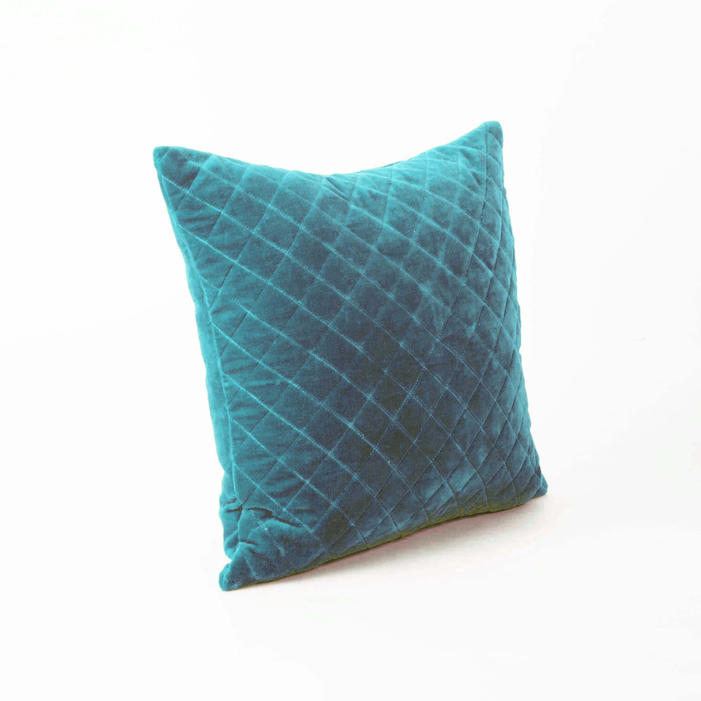 DARK TURQUOISE Quilted velvet pillow cover, solid colour throw pillow, colours and sizes available